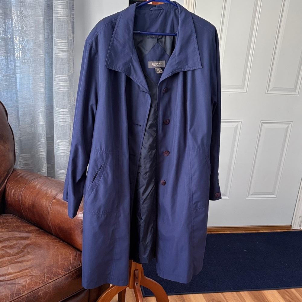 Lane Bryant Navy Trench Coat